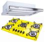 Imagem de Kit Depurador Embutir 60cm Cooktop 5 Bocas Amarelo Safanelli