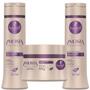 Imagem de Kit Desamarelador Ametista Haskell Cabelos Loiros Grisalhos Shampoo, Condicionador e Máscara 300g/ml