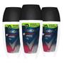 Imagem de Kit Desodorante Roll On Rexona Men Antibacterial Invisible 50ml - 3 Unidades
