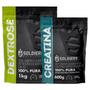 Imagem de Kit: Dextrose 1Kg + Creatina Monohidratada 600g - 100% Puro Importado - Soldiers Nutrition