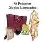 Imagem de Kit Dia dos Namorados Porta Retrato Robe Chaveiro e Sacola