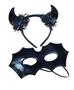 Imagem de Kit Diabinha Tiara Mascara Festa Fantasia Carnaval Halloween