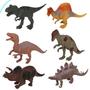 Imagem de Kit dinossauro de vinil grande com 6 peças - dino animais de brinquedo infantil