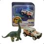 Imagem de KIT Dinossauro Emborrachado Jurassic Era com carrinho Metal