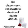 Imagem de Kit dipenser + reservatório de álcool líquido 400ml premisse