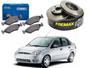 Imagem de Kit disco pastilha freio dianteiro cobreq original ford fiesta sedan 1.6 2003 a 2006