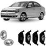 Imagem de Kit Disco Pastilha Freio Dianteiro Vw Polo 1.6 Hipper Freios