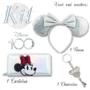Imagem de KIT Disney 100 Anos Tiara + Carteira + Chaveiro Original Arquinho Coroa Diadema Minnie Mickey Chave