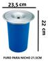Imagem de Kit Dispenser Aço Inox 500ml E Lixeira Embutir Aço Inox 5 L