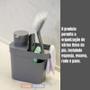 Imagem de Kit Dispenser Detergente Pia 650ml C/ Rodo Compacto Cinza Ou