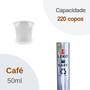 Imagem de Kit Dispenser Inox Quadrado Porta Copo Descartável Café 50ml + Coletor Inox