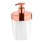 Imagem de Kit Dispenser Sabonete Suporte Escova Dente Porta Algodão Banheiro Branco Rose Gold - Future