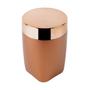 Imagem de Kit Dispenser Sabonete Suporte Escova Dente Porta Algodão Banheiro Rose Gold - Future