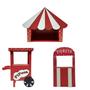 Imagem de kit displays tema circo tenda, pipoca, ticket vermelho decoração festa