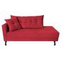 Imagem de Kit Diva Recamier Azura 140cm Lado Direito e 02 Poltronas Classic Suede Vermelho - Amarena Móveis