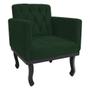 Imagem de Kit Diva Recamier Azura 185cm Lado Esquerdo e 02 Poltronas Classic Suede Verde - Amarena Móveis