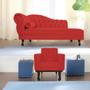 Imagem de Kit Diva Recamier Diana 130cm Lado Direito e 01 Poltrona Classic Corano - Amarena Móveis