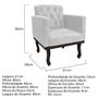 Imagem de Kit Diva Recamier Diana 140cm Lado Esquerdo e 02 Poltronas Classic Suede - Doce Sonho Móveis