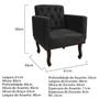 Imagem de Kit Diva Recamier Diana 140cm Lado Esquerdo e 02 Poltronas Classic Suede - Doce Sonho Móveis