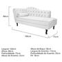 Imagem de Kit Diva Recamier Diana 160cm Lado Direito e 01 Poltrona Classic Corano - Amarena Móveis