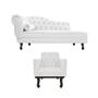 Imagem de Kit Diva Recamier Diana 160cm Lado Direito e 01 Poltrona Classic Corano - Amarena Móveis