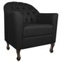 Imagem de Kit Diva Recamier Juliana 140cm Lado Esquerdo e 02 Poltronas Julia Suede Preto - Amarena Móveis