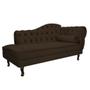 Imagem de Kit Diva Recamier Juliana 185cm Lado Esquerdo e 01 Poltrona Classic Corano Marrom - Amarena Móveis