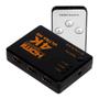 Imagem de Kit Divisor Switch HDMI com 2 Cabos HUB 3x1 4K Chaveador Controle Remoto