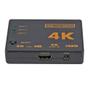 Imagem de Kit Divisor Switch HDMI com 2 Cabos HUB 3x1 4K Chaveador Controle Remoto