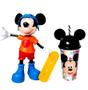 Imagem de Kit do Boneco do Mickey Radical com Copo com Orelhas e Canudo