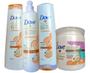 Imagem de Kit Dove Texturas Reais Cabelo Cacheado Babosa Completo sh 400ml cond 400ml cr pent masc 500g