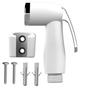 Imagem de Kit Ducha Higiênica Engate Flexível Aço Inox 2 Metros + Gatilho Top Branco + Suporte De Parede