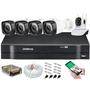 Imagem de Kit Dvr Intelbras 4 Canais H.265 4 Câmeras Hd 20 Metros+1 Câmeras IP c/Audio Acesso Via DVR