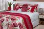 Imagem de Kit Edredom Cama Queen Floral 7 Peças Vitoria Vermelho