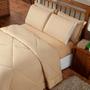 Imagem de Kit Edredom Casal Queen Dupla Face 06 Peças Com Jogo de Cama Lençol com Elastico Fronhas Porta Travesseiro com Babado Leze