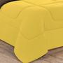 Imagem de Kit Edredom + Jogo De Lençol Malha 100% Algodão Gran Moratta 6 Peças Queen - Amarelo/Marrom 