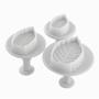 Imagem de kit ejetores cortadores folhas biscuit pasta artesanato 3pcs