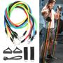 Imagem de Kit Elástico Extensor 11 Itens Treino Intenso Funcional Musculação Power Tube Resistance