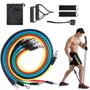 Imagem de Kit Elástico Extensor 11 Peças Exercício Funcional Tubing