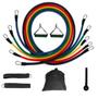 Imagem de Kit Elástico Extensor 11 Peças Exercício Funcional Tubing