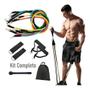 Imagem de Kit Elástico Extensor Exercícios Completo Funcional Em Casa