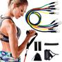 Imagem de Kit Elástico Extensor Treinamento Pilates Exercícios Academia - 123Util