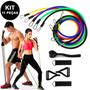Imagem de Kit Elástico Extensor Treinamento Pilates Exercícios Academia - 123Util