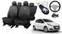 Imagem de Kit Elegância Premium: Capas de Couro para Bancos Peugeot 208 2013-2020 + Capa de Volante + Chaveiro
