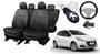 Imagem de Kit Elegância Suprema: Capas de Couro para Bancos Peugeot 208 2013-2020 + Capa de Volante + Chaveiro