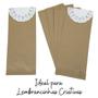 Imagem de Kit Embalagem Saco Kraft + Papel Rendado 14cm 300 Unidades