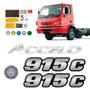 Imagem de Kit Emblema Mercedes Benz 915 C Accelo Logo Adesivo Resinado