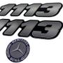 Imagem de Kit Emblemas 1113 Mercedes Benz Adesivo Lateral Cromado