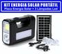Imagem de Kit Energia Solar Com 1 Placa 3 Lâmpadas Bateria Carregador