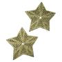 Imagem de Kit Enfeite De Natal 10 Cm Wincy Com 2 Estrelas Em Glitter Para Árvore De Natal NTA11005